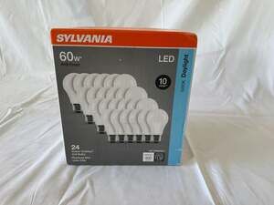 Sylvania 60W A19 Frosted LED Daylight Light Bulbs 24-Pack
